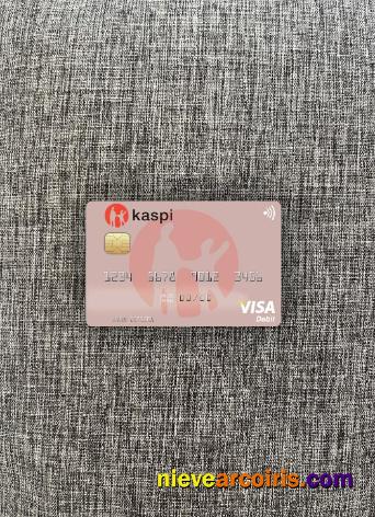 Kazakhstan Kaspi Bank visa debit card photolook